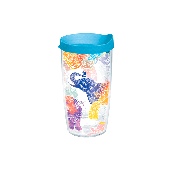 slide 1 of 1, Tervis Mehndi Elephant Insulated Tumbler with Travel Lid, 16 oz