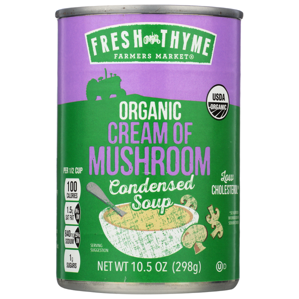 slide 1 of 1, Fresh Thyme Org Soup Cream Of Mushroom 1, 10.5 oz