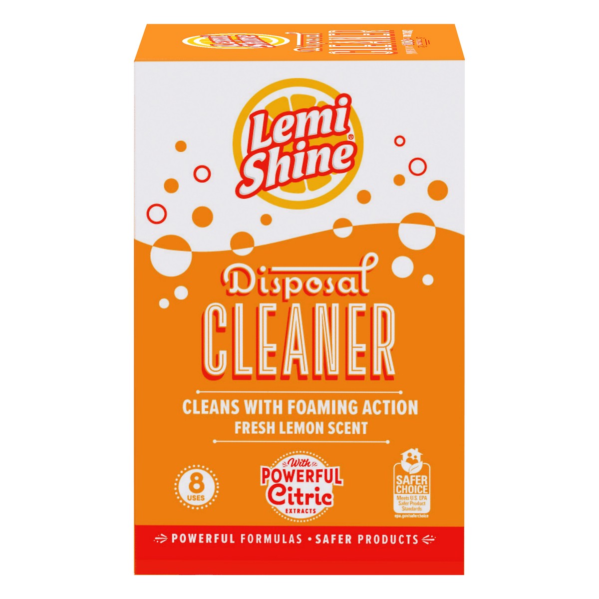 slide 1 of 1, Lemi Shine Fresh Lemon Scent Disposal Cleaner 8.46 oz, 8 ct