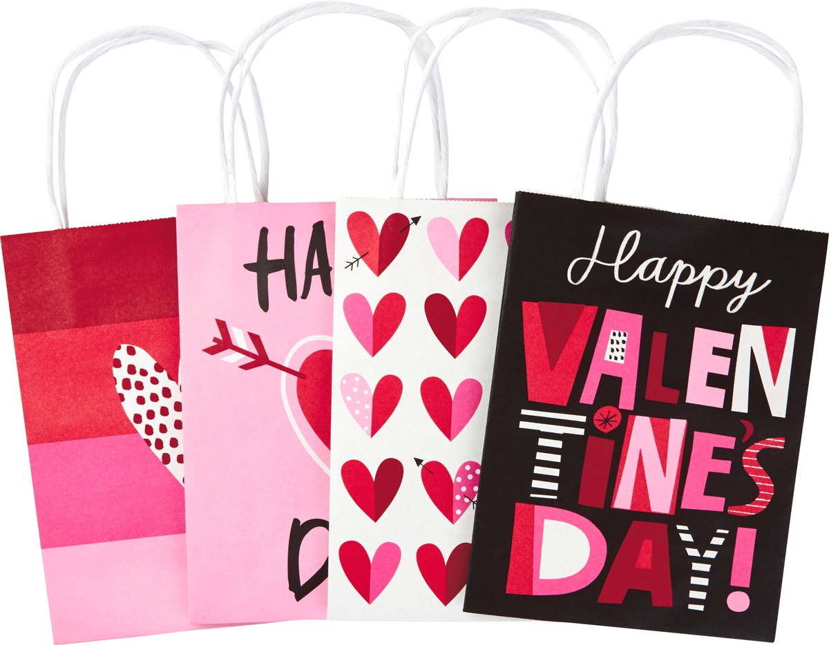 slide 2 of 3, Hallmark Valentine Hearts Small Stiff Handle Gift Bag Bundle, 3.6 oz