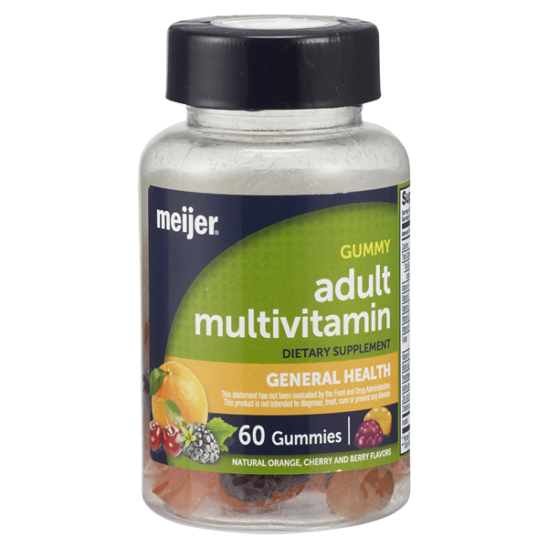 slide 1 of 1, Meijer Gummy Multi-Vitamin Adult, 60 ct