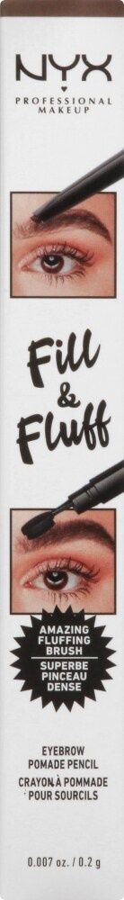 slide 1 of 1, Nyx Professional Makeup Fill & Fluff Ash Brown Eyebrow Pomade Pencil, 1 ct