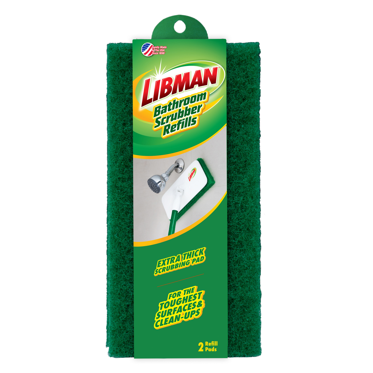 slide 1 of 4, Libman Bathroom Scrubber Refill, 2 ct