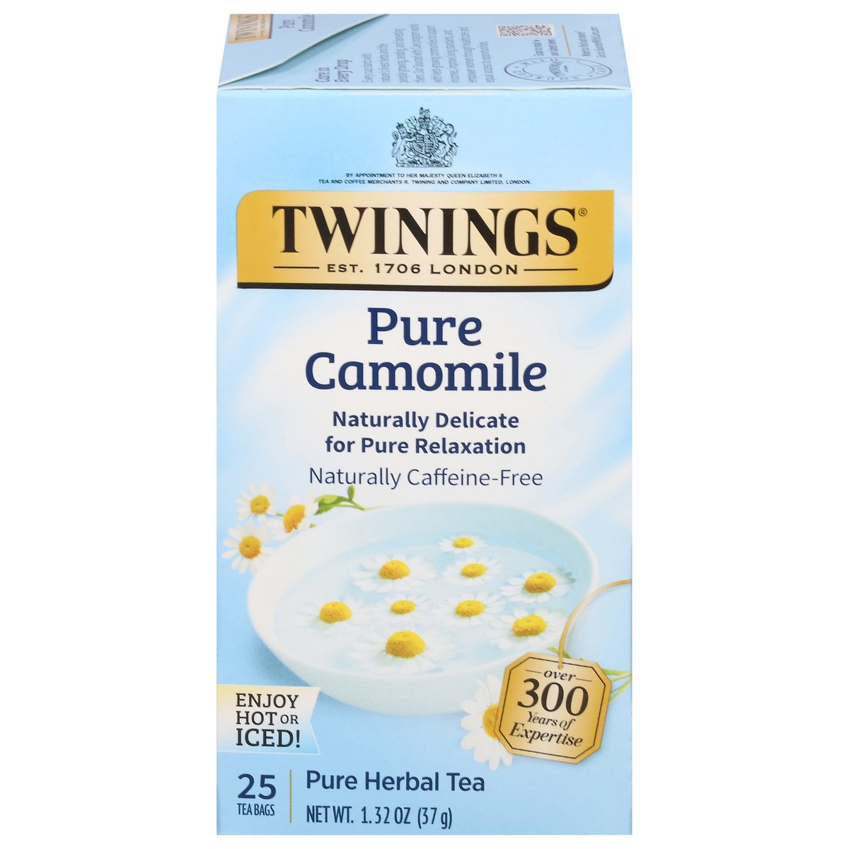 slide 1 of 9, Twinings Pure Camomile Herbal Tea Bags - 25 ct; 1.32 oz, 25 ct