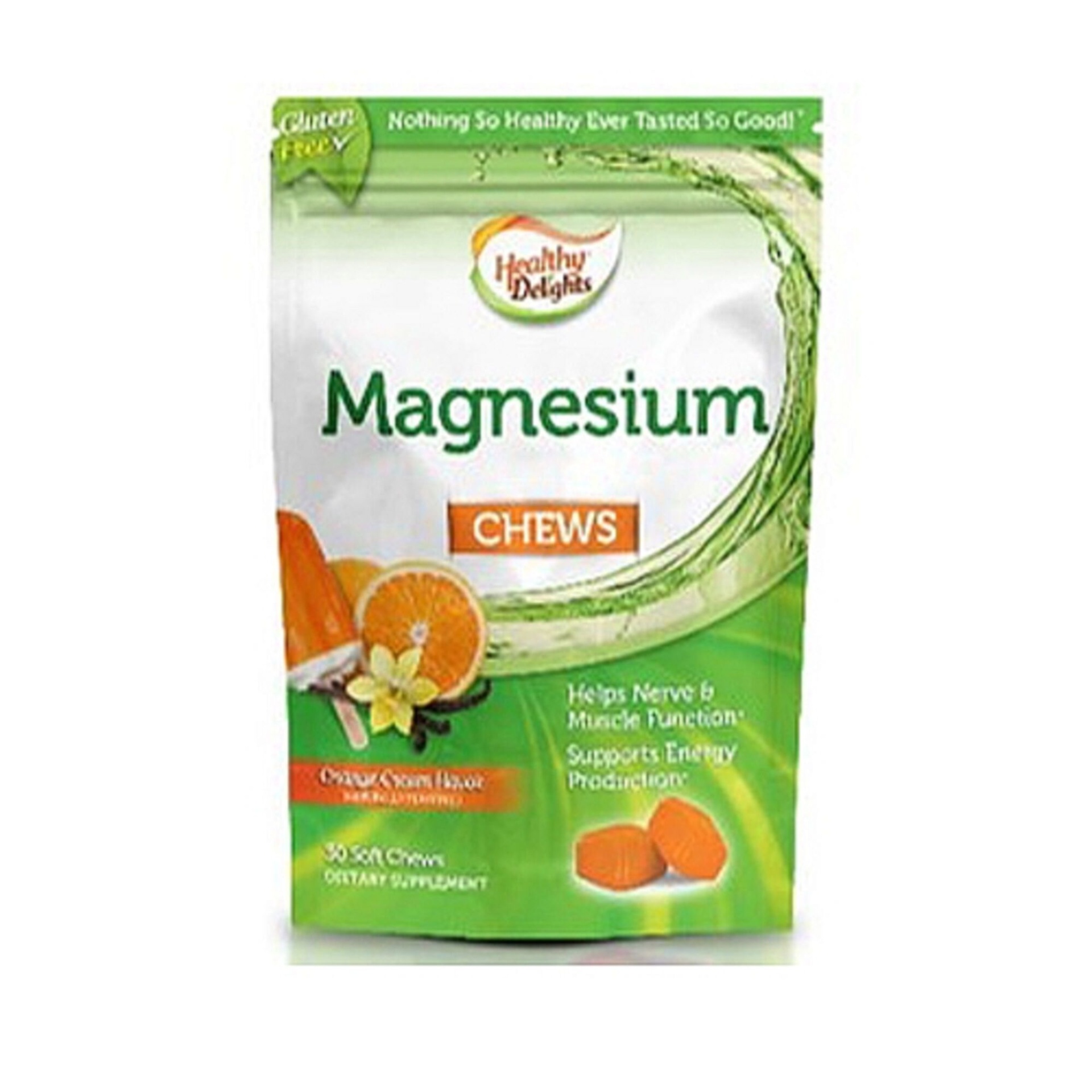 slide 1 of 1, Healthy Delights Magnesium Chews - Orange Cream, 30 ct