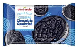 Giant Eagle Chocolate Sandwich Cookies, Original, Double Filled