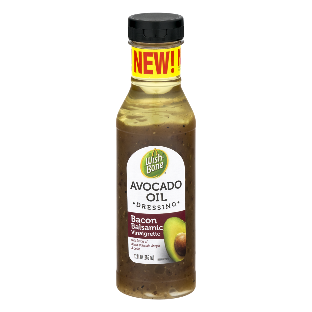 slide 1 of 1, Wish-Bone Bacon Balsamic Vinaigrette Avocado Oil Dressing, 12 fl oz