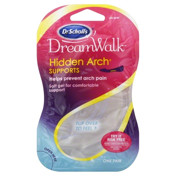 slide 1 of 1, Dr. Scholl's DreamWalk Hidden Arch Supports for Women, 2 ct