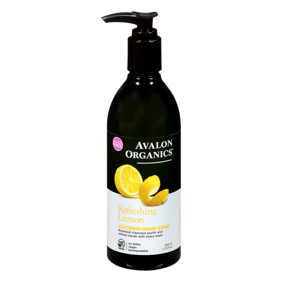 slide 1 of 7, Avalon Organics Hand Soap, Glycerin, Refreshing Lemon, 12 fl oz