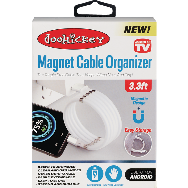 slide 1 of 1, DOOHICKEY Magnet Cable Organizer, 1 ct