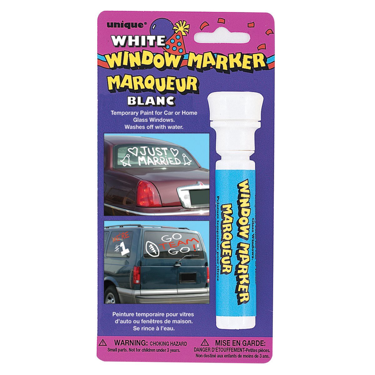 slide 1 of 1, Unique Industries Window Marker, White, 1 ct