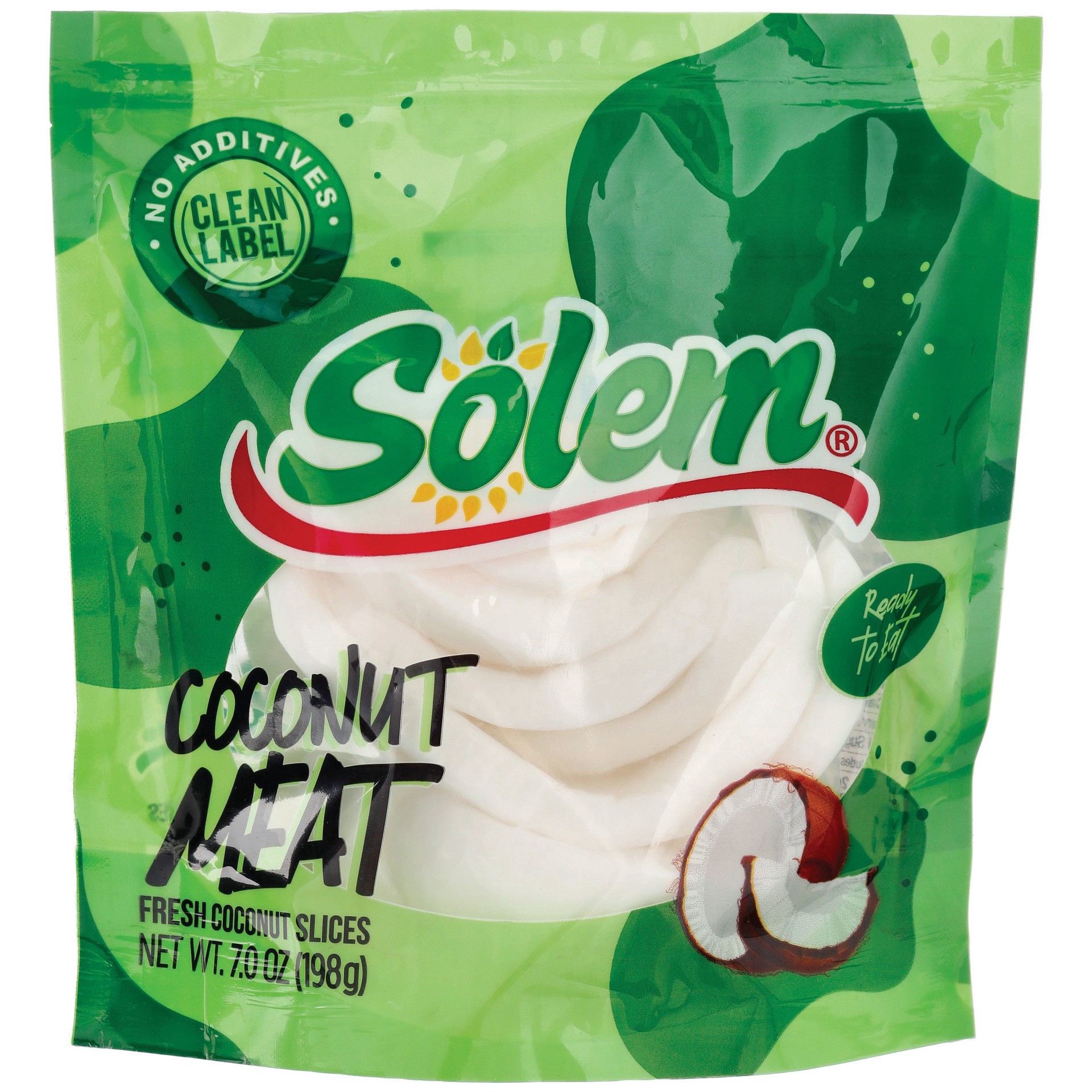slide 1 of 1, Solem Fresh Coconut Meat, 7 oz