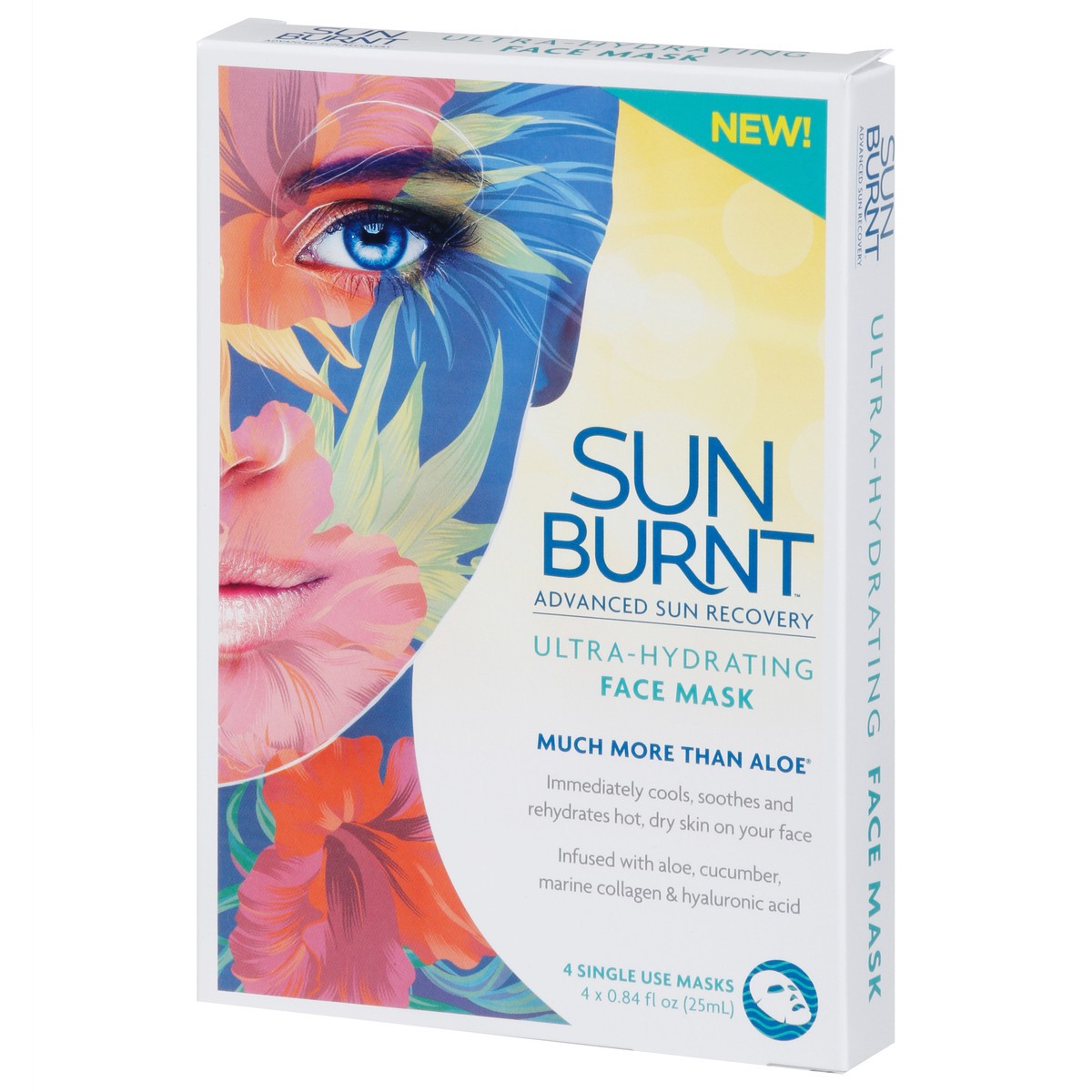 slide 3 of 10, SunBurnt Face Mask, Ultra-Hydrating, 4 ct