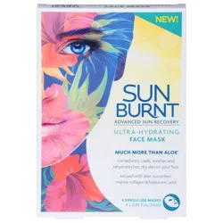 SunBurnt Ultra-Hydrating Face Mask 4 - 0.84 fl oz Packs