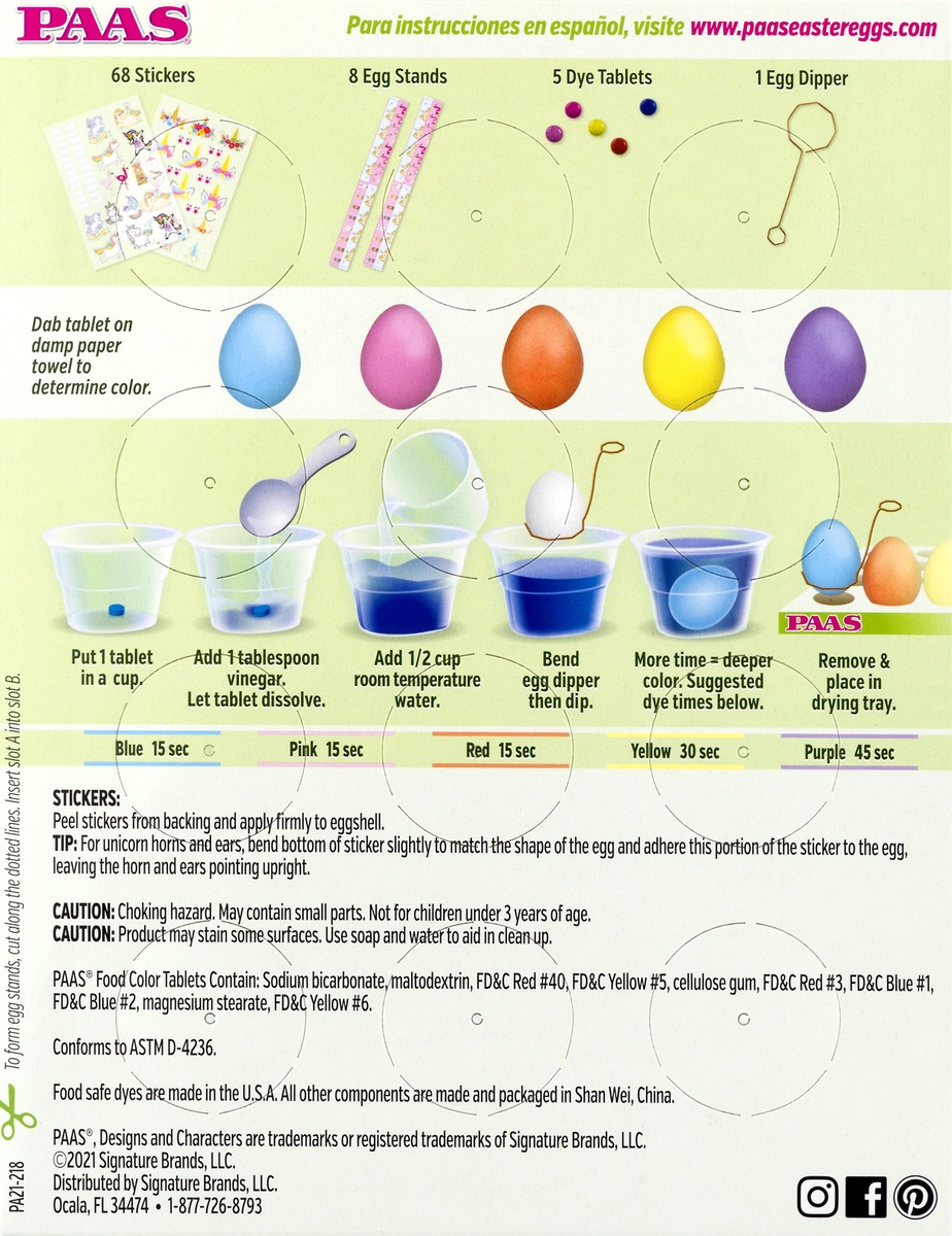 slide 9 of 9, PAAS Easter Unicorn Eggs Decorating Kit, 1 ct