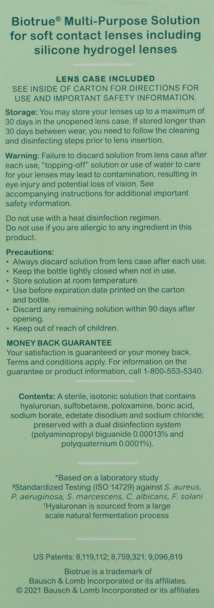 slide 9 of 9, Biotrue Sterile Multi-Purpose Solution 10 fl oz, 10 fl oz