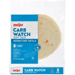 Meijer Carb Watch Soft Taco Flour Tortillas