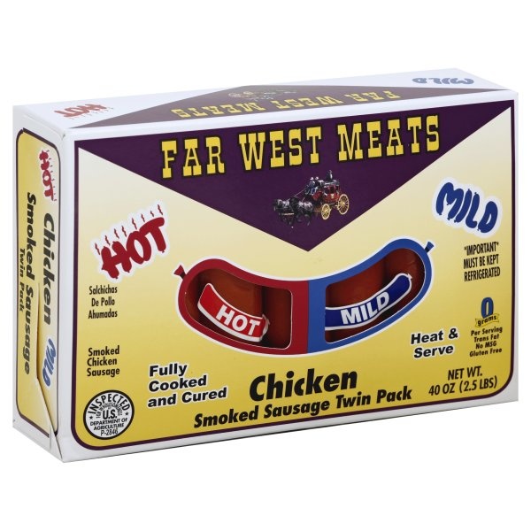 slide 1 of 4, Far West Meats Chicken Sausage 40 oz, 40 oz