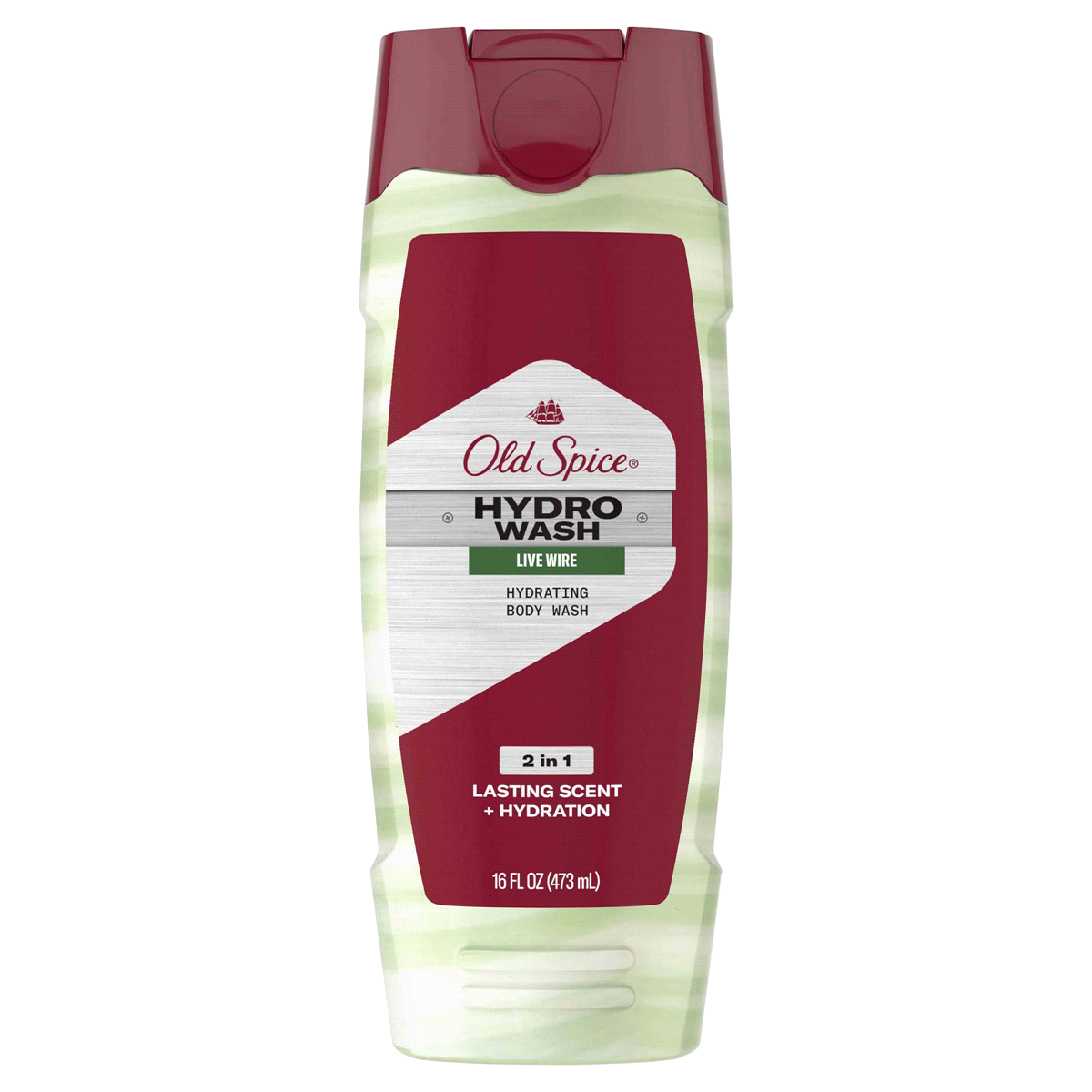 slide 1 of 2, Old Spice Hydro Wash Live Wire Body Wash, 16 fl oz