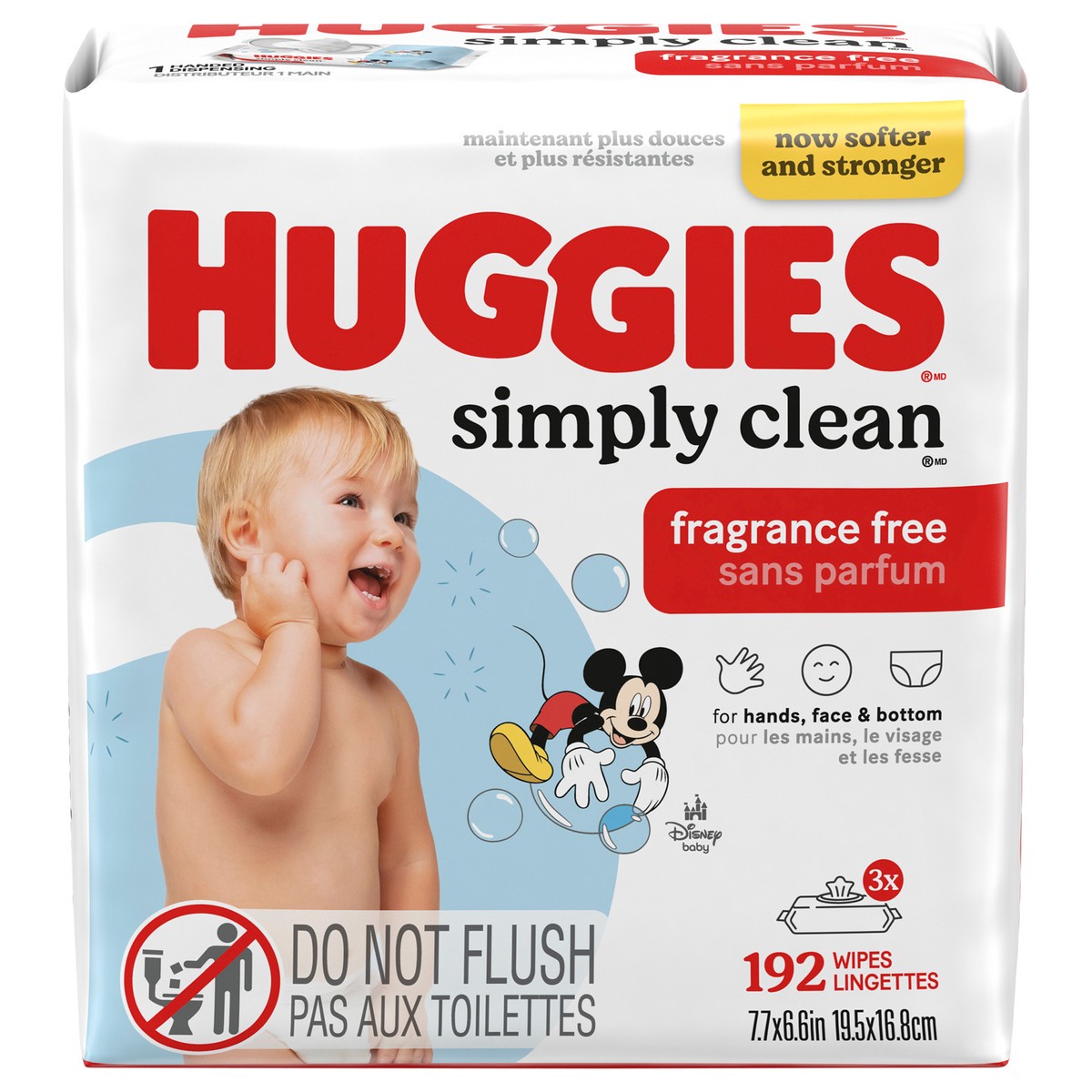 slide 1 of 6, Huggies Simply Clean Fragrance-Free Baby Wipes, Unscented Diaper Wipes, 3 Flip-Top Packs (192 Wipes Total) (Select for More), 3 ct