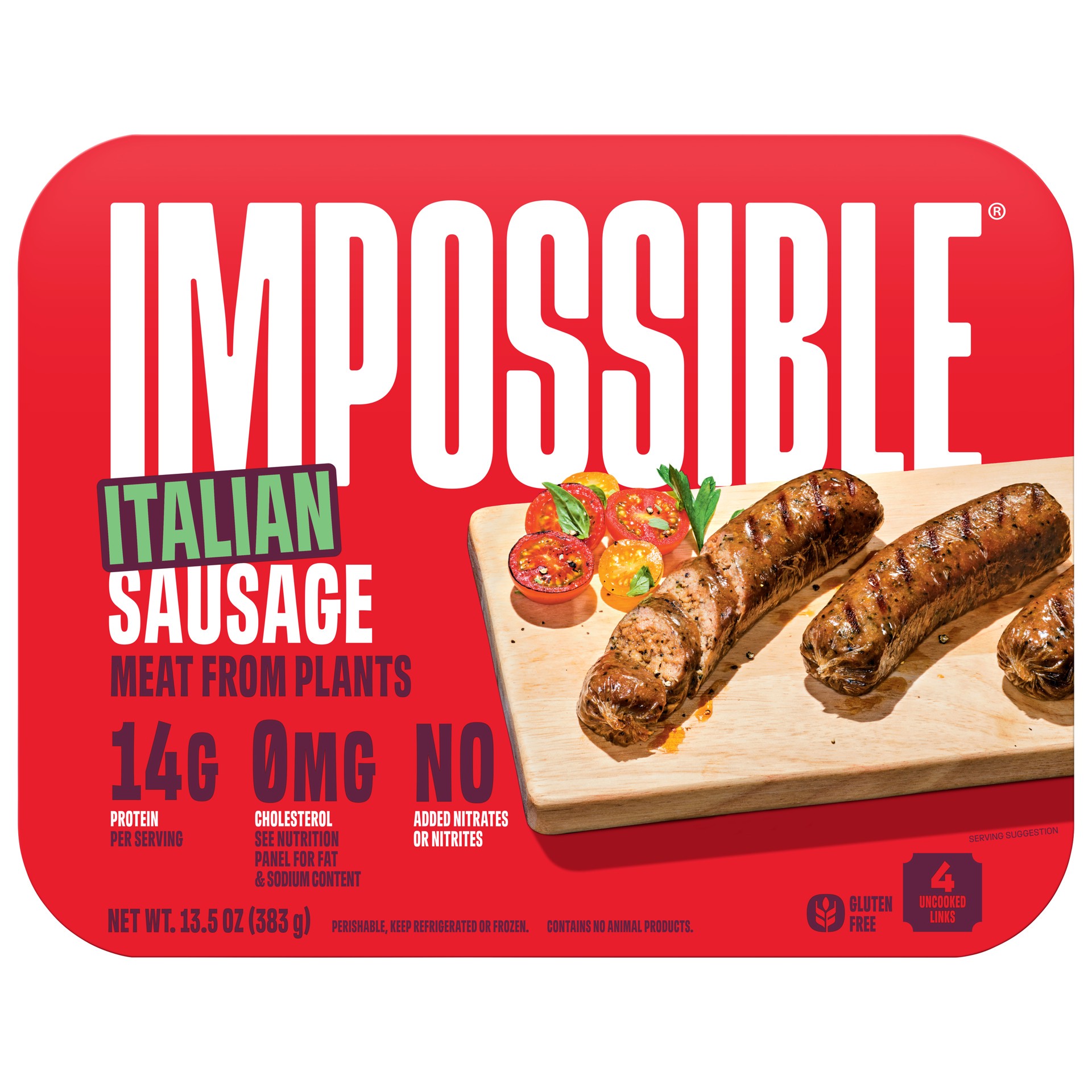 slide 1 of 4, Impossible™ Sausage Made From Plants, Italian, 4 Links, 13.5 oz, 13.5 oz