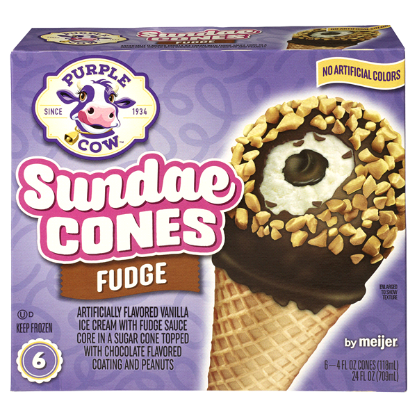 slide 1 of 1, Purple Cow Sundae Cone Fudge, 24 oz