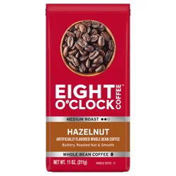 Eight O'Clock Coffee Medium Roast Whole Bean Arabica Hazelnut Coffee 11 oz