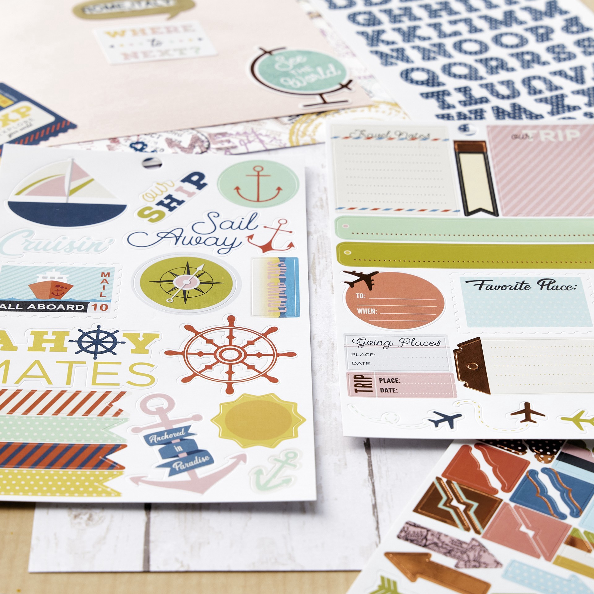 slide 3 of 4, Travel Sticker Book By Recollections, 4 in x 7 in sheet size