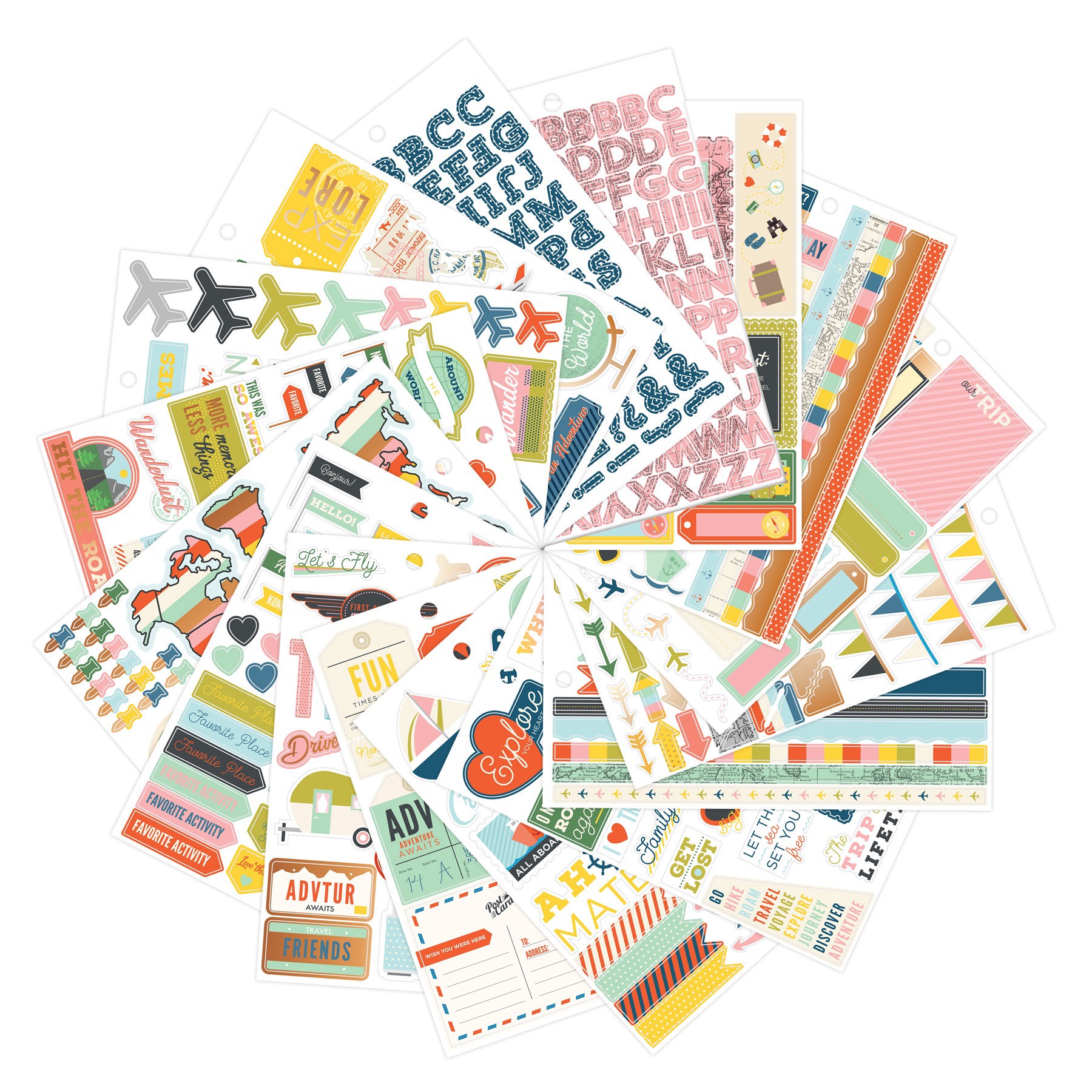 slide 2 of 4, Travel Sticker Book By Recollections, 4 in x 7 in sheet size