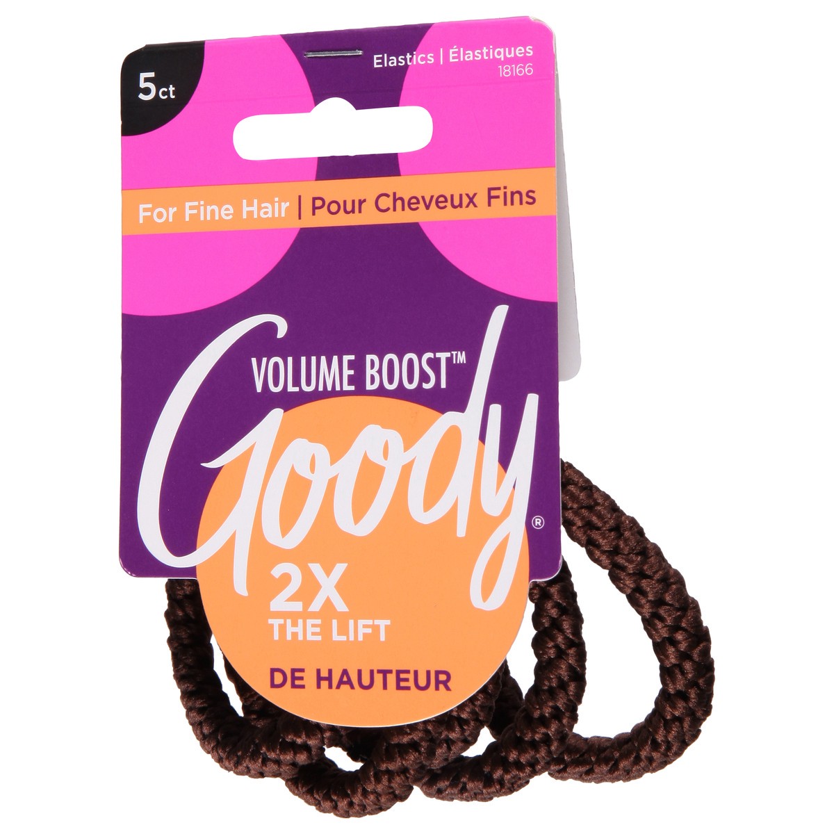 Goody® Volume Boost Haargummis Für Feines Haar – 5er Pack, Braun, Mit Dickerem Kern Für Mehr Volumen, Ouchless