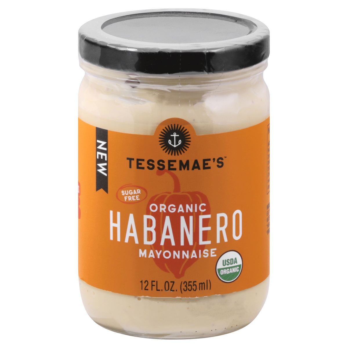 slide 1 of 1, Tessemae's All Natural Organic Habanero Mayonnaise, 12 oz