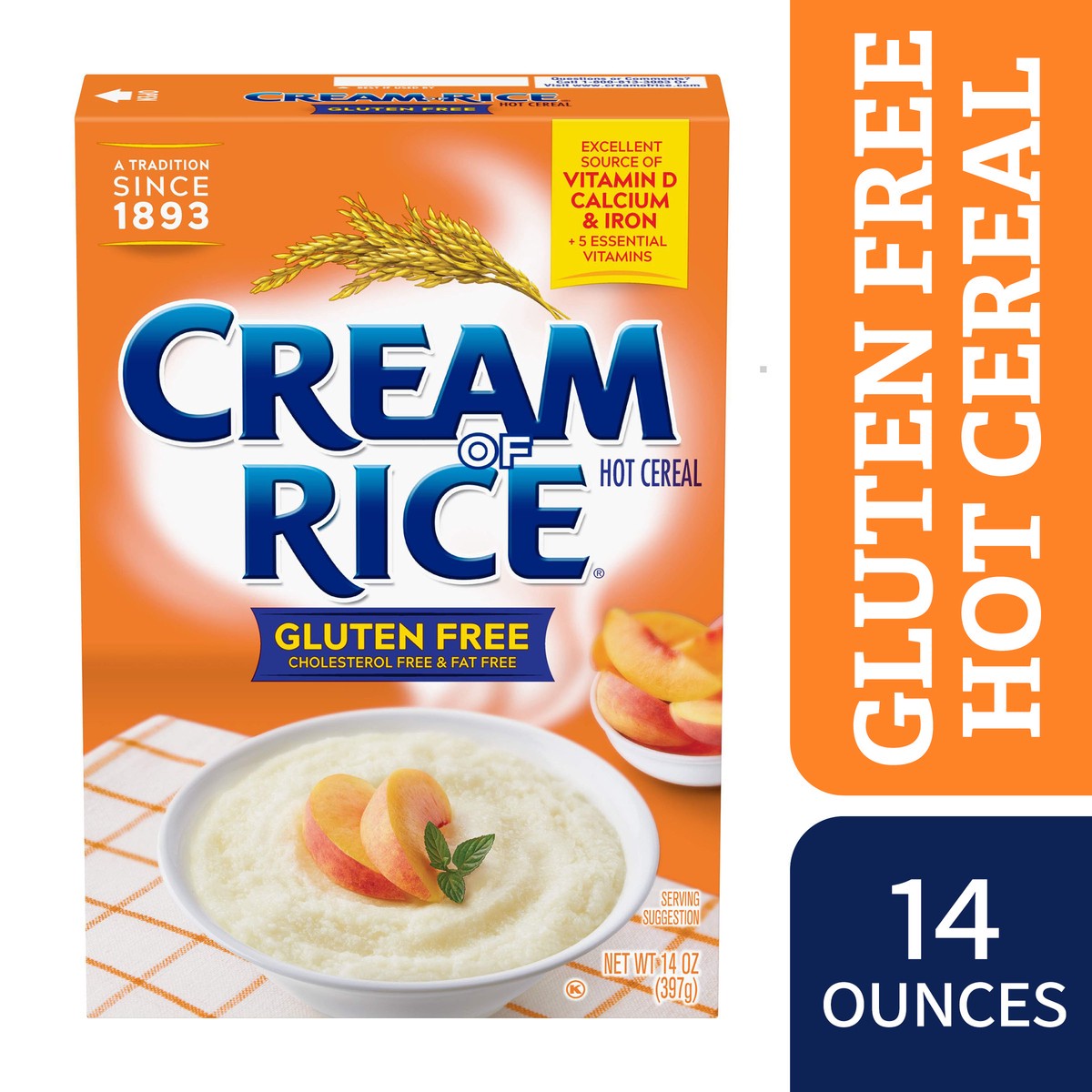 slide 2 of 13, Cream of Rice Gluten Free Hot Cereal, Kosher, 14 OZ Box, 14 oz