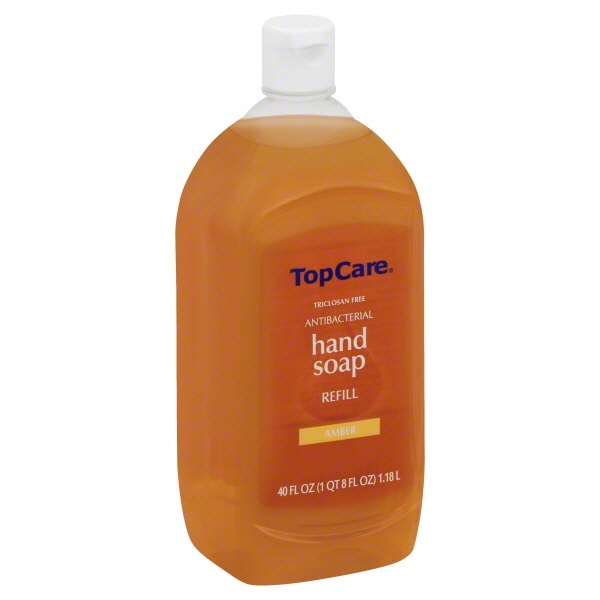 slide 1 of 6, TopCare Antibacterial Hand Soap Refill, Amber, 40 oz