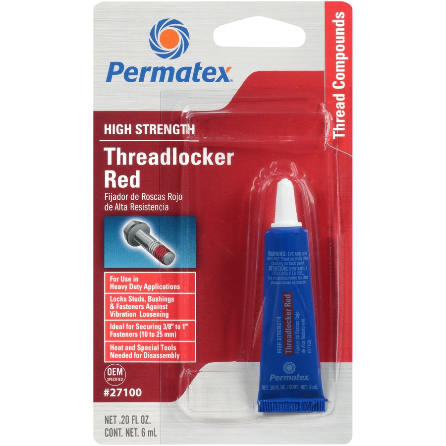 slide 1 of 4, Permatex High Strength Threadlocker Red Gel, 6 ml