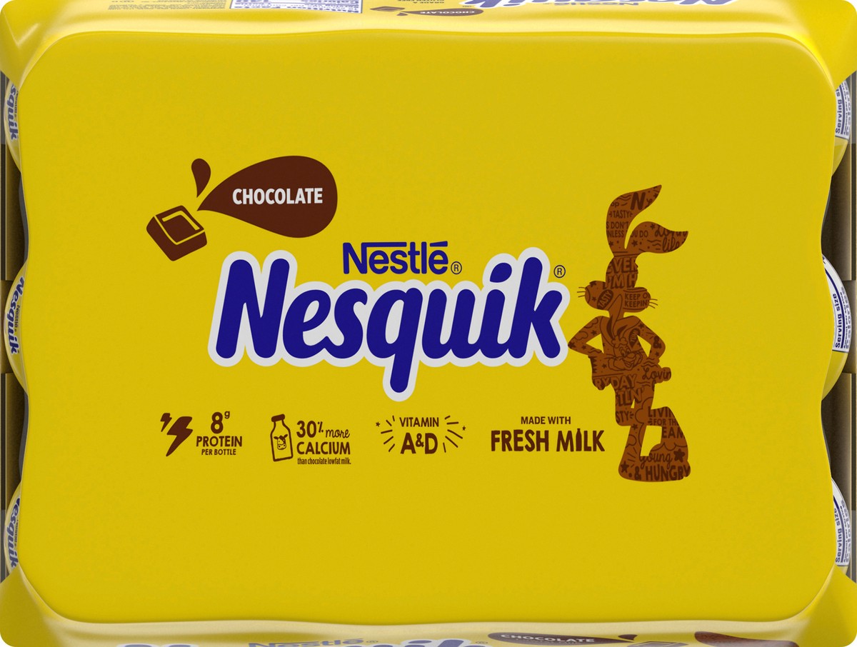 slide 8 of 8, Nesquik Chocolate Lowfat Milk, Ready to Drink, 96 oz