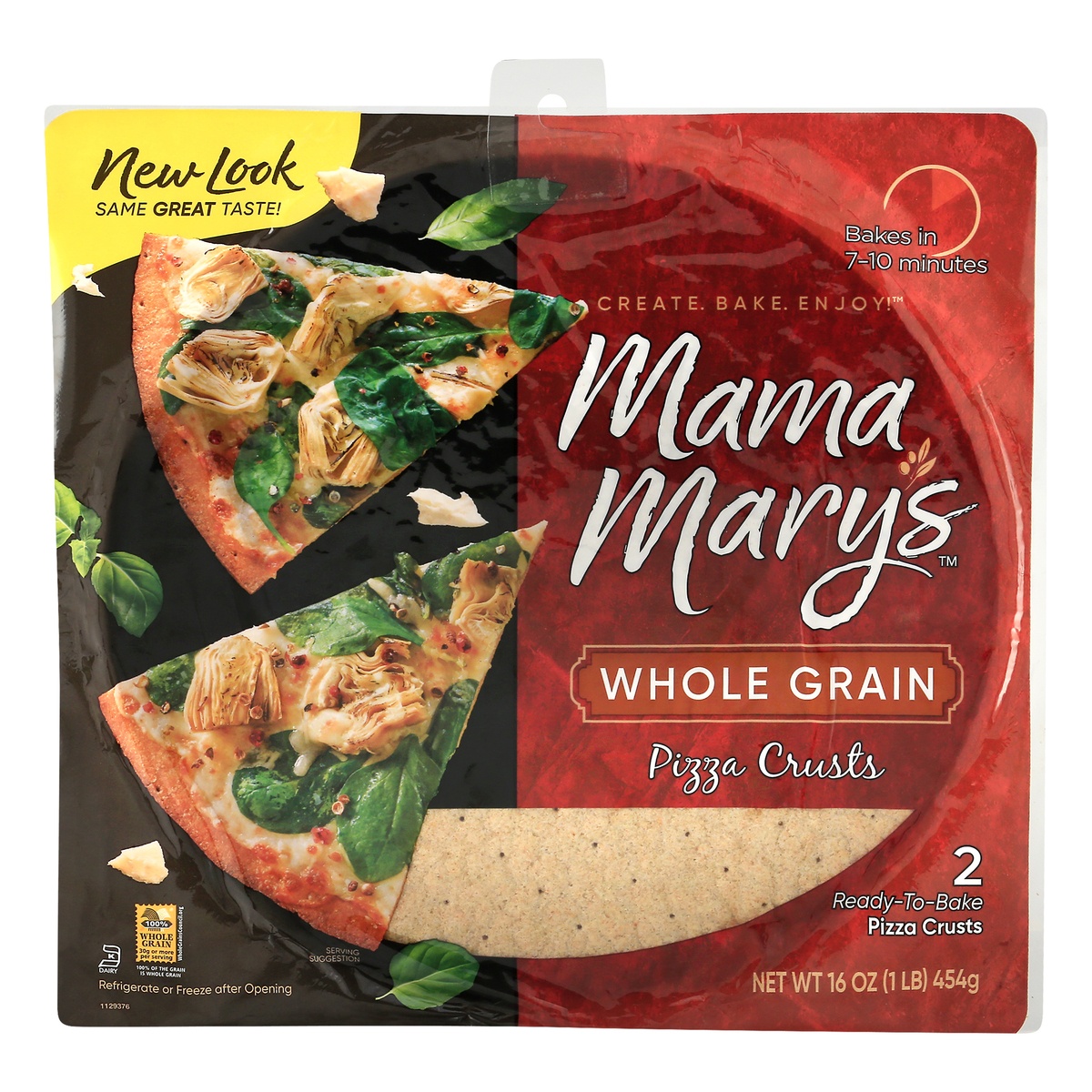 slide 1 of 4, Mama Mary's Whole Grain Pizza Crusts, 16 oz