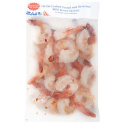 Giant Eagle Shrimp, Brown, Wild, Peeled and Deveined, Cooked