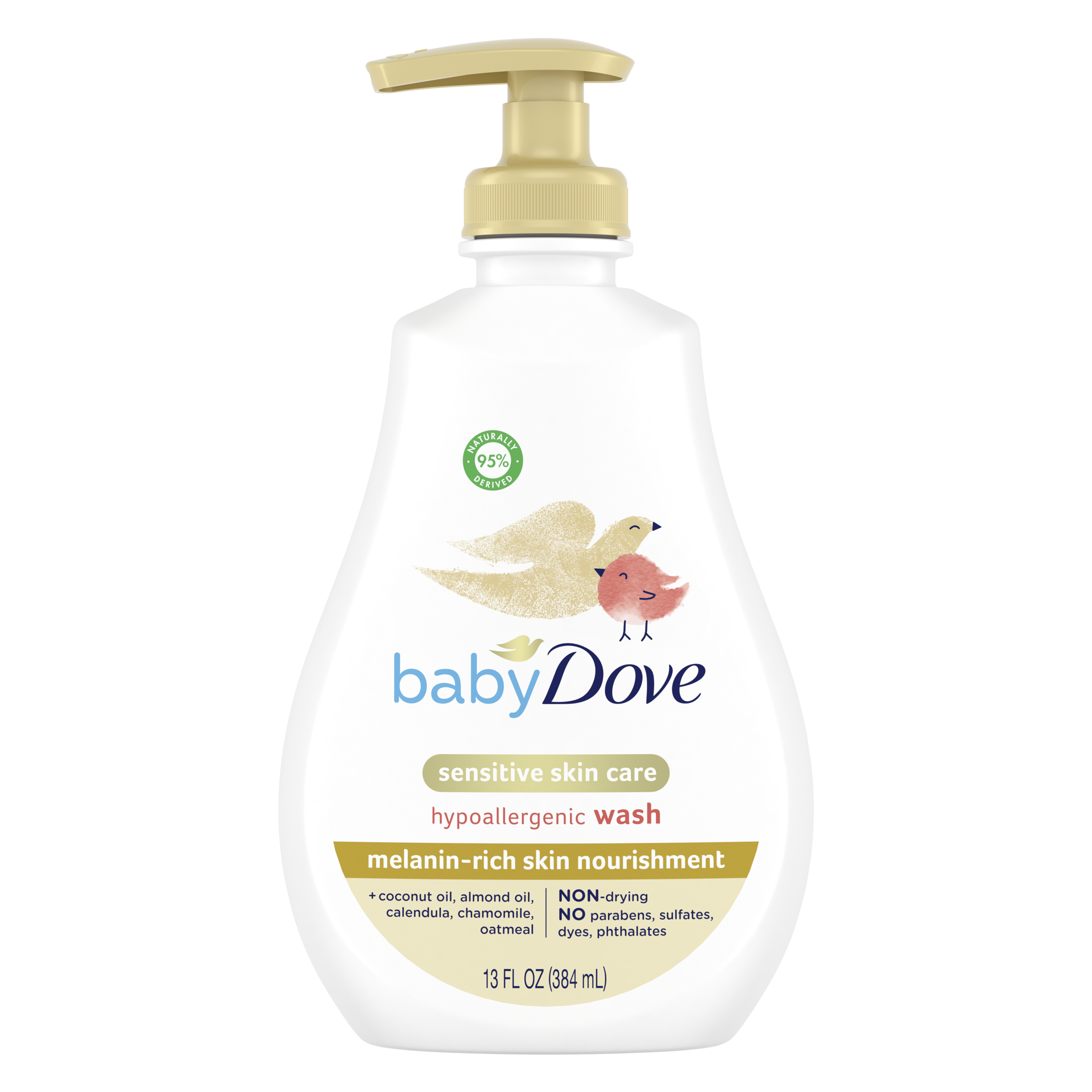 slide 2 of 4, Baby Dove Sensitive Baby Wash Melanin-rich Skin Nourishment, 13 oz, 13 fl oz