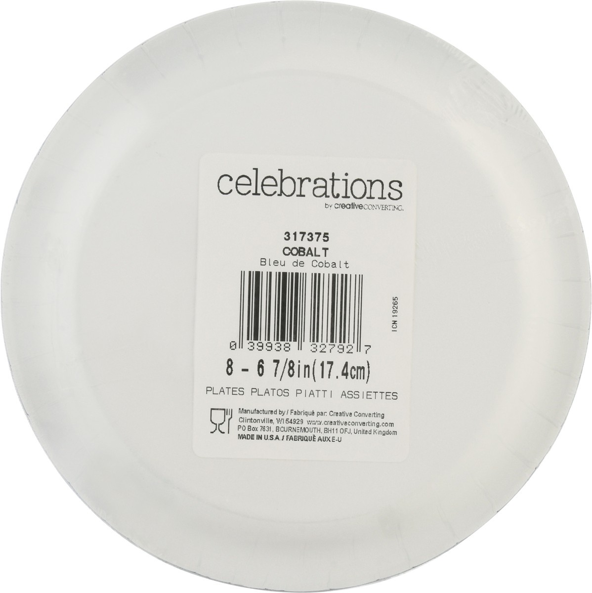 slide 7 of 12, Celebrations Cobalt Plates 8 ea, 8 ct