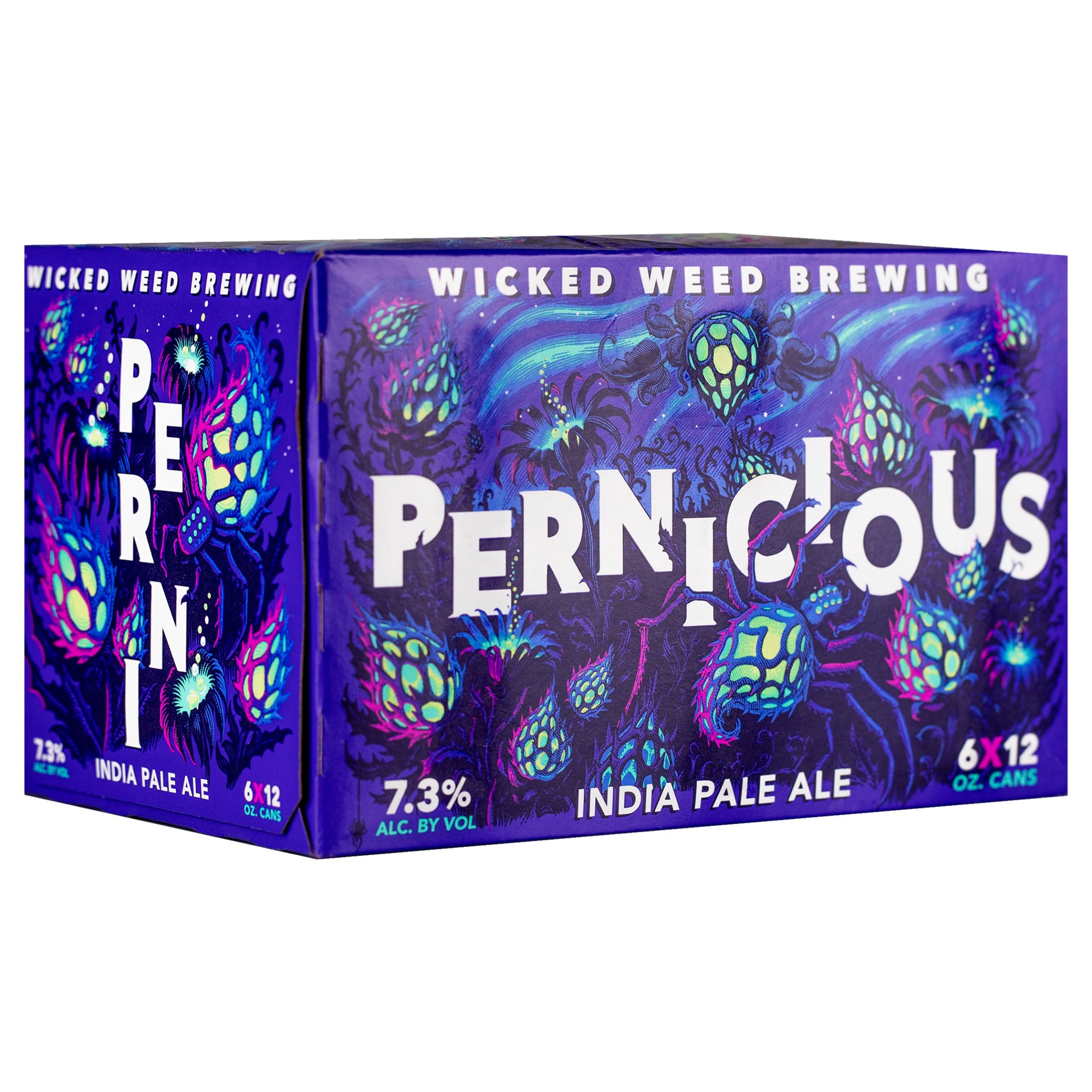 slide 1 of 2, Wicked Weed Brewing Pernicious India Pale Ale Craft Beer, 6 Pack Beer, 12 FL OZ Cans, 6 ct; 12 oz