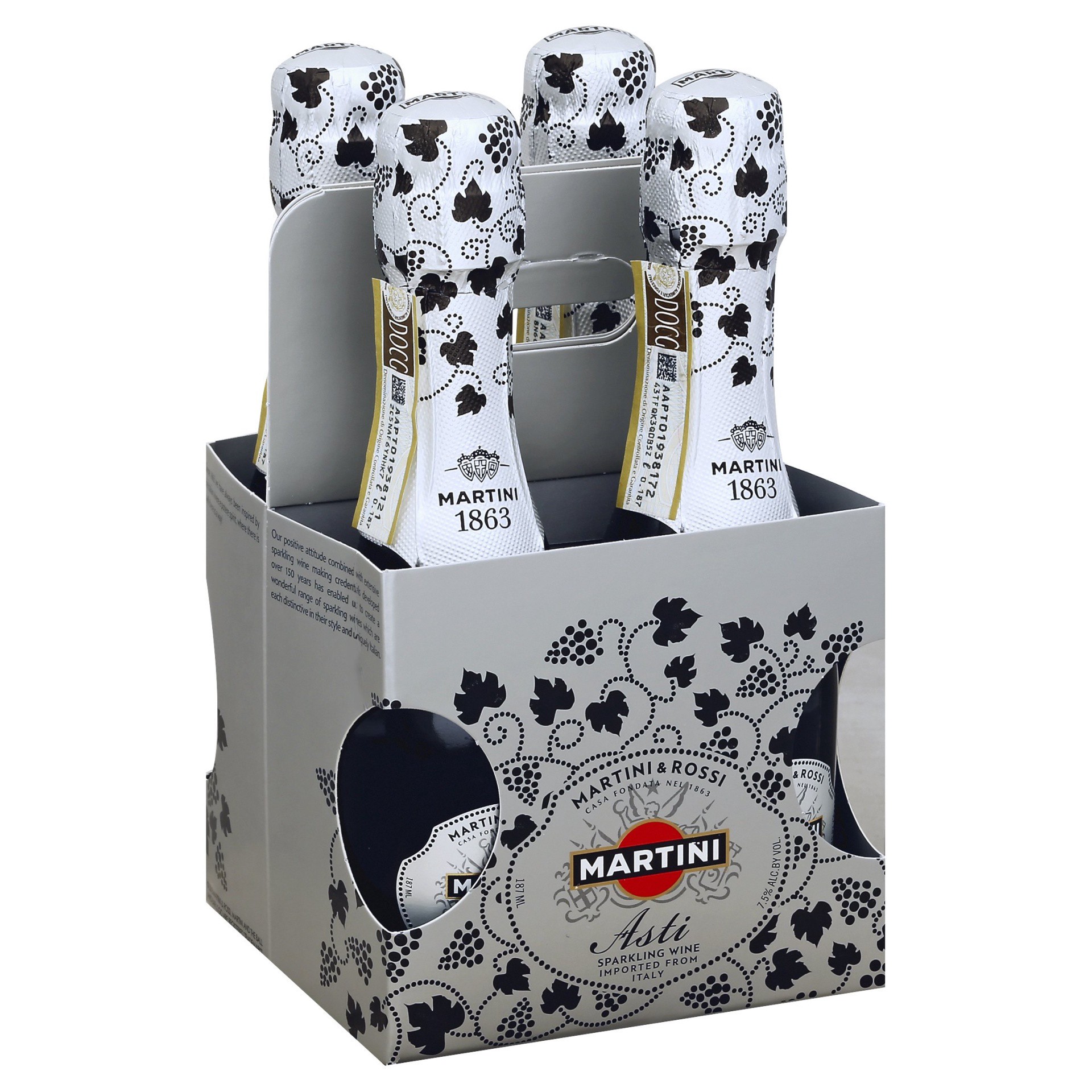 slide 1 of 5, Martini & Rossi 4 Pack Sparkling Wine 187 ml, 4 ct; 187 ml