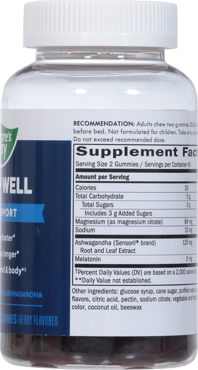 slide 8 of 9, Nature's Way 3 in 1 Support Berry Flavored Sleep Well 90 Gummies, 90 ct