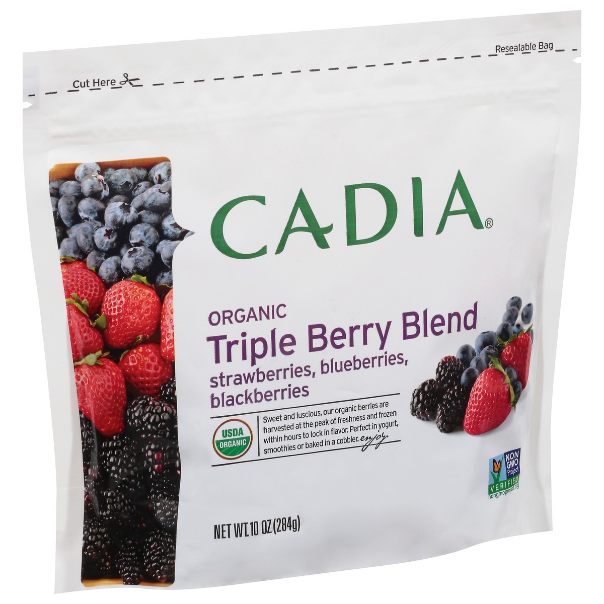 slide 2 of 9, Cadia Organic Triple Berry Blend 10 oz, 10 oz