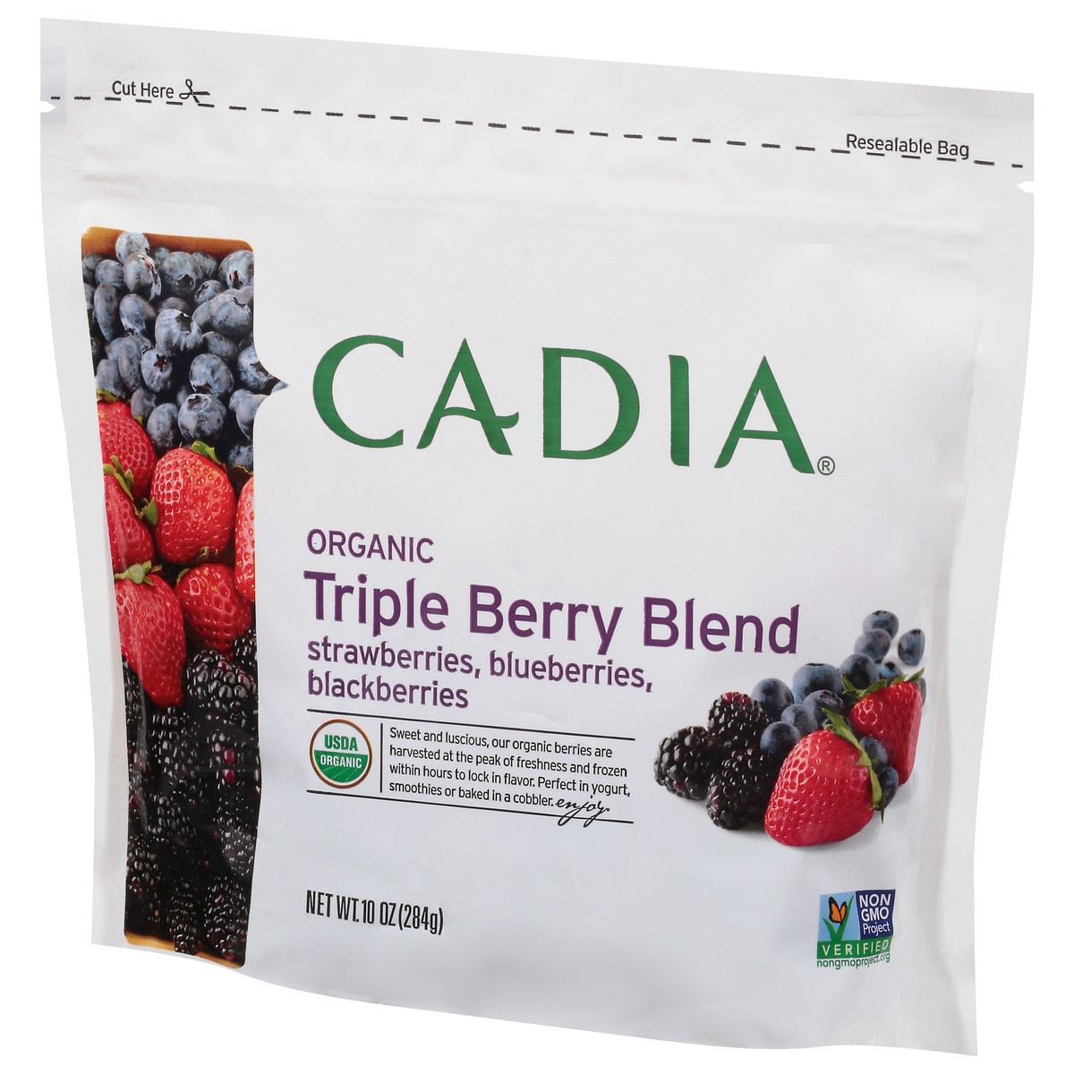 slide 3 of 9, Cadia Organic Triple Berry Blend 10 oz, 10 oz