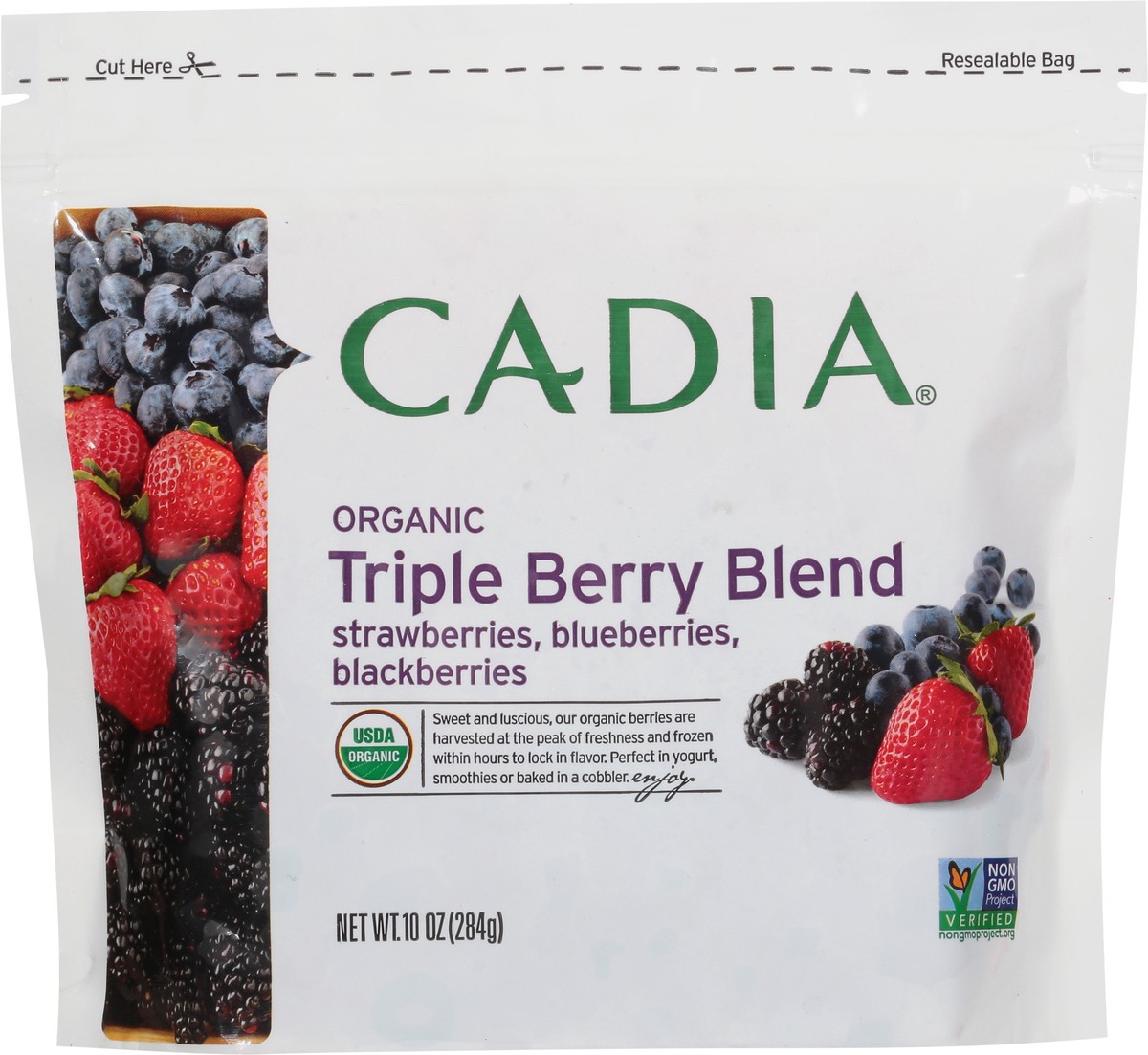 slide 6 of 9, Cadia Organic Triple Berry Blend 10 oz, 10 oz