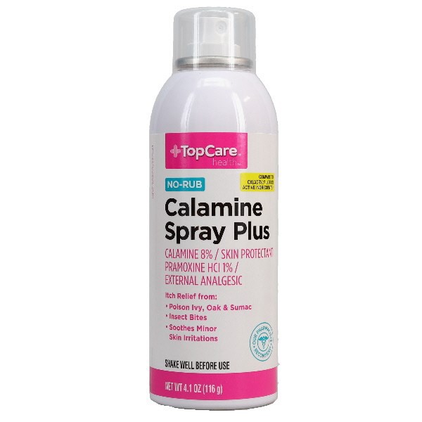 slide 1 of 9, TopCare Calamine Lotion Plus Spray, 4.1 oz