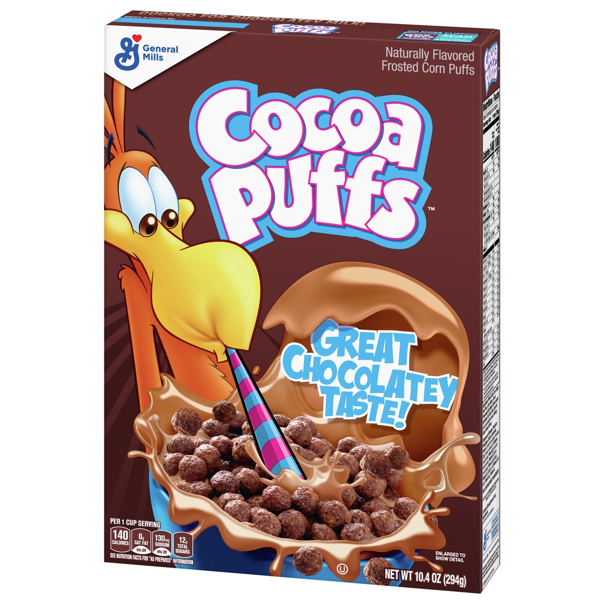 slide 3 of 9, Cocoa Puffs, Chocolate Breakfast Cereal, Whole Grains, 10.4 oz, 10.4 oz
