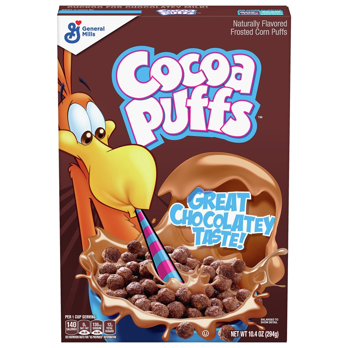 slide 1 of 3, Cocoa Puffs, Chocolate Breakfast Cereal, Whole Grains, 10.4 oz, 10.4 oz