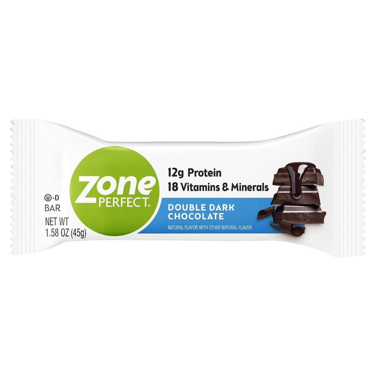 slide 1 of 2, Zone Perfect Double Dark Chocolate Bar 1.58 oz, 1.58 oz