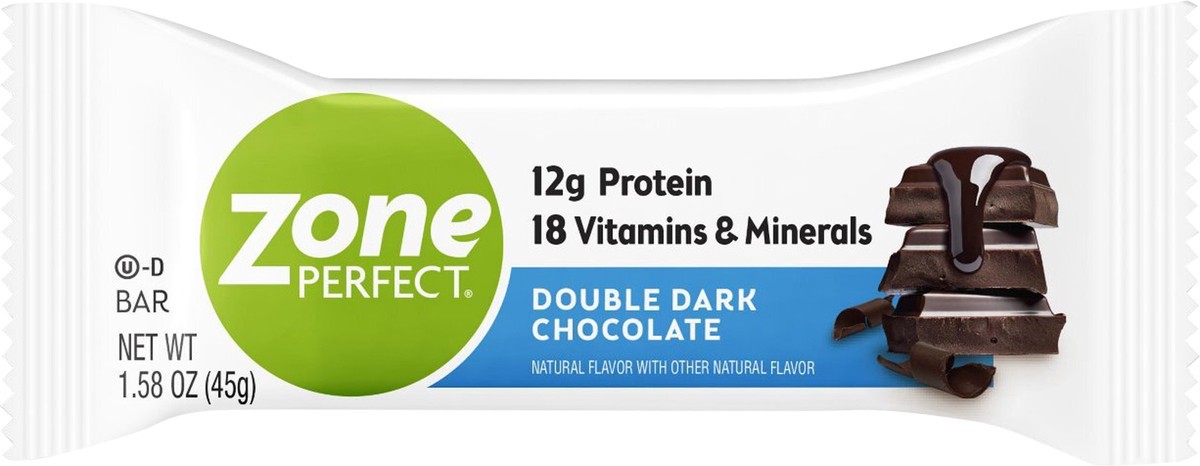 slide 1 of 2, Zone Perfect Double Dark Chocolate Bar 1.58 oz, 1.58 oz